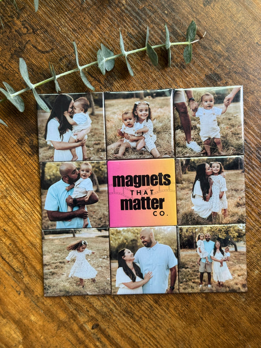 9 Pack Photo Magnets